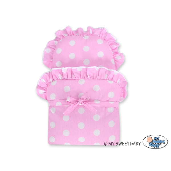 Weide Puppenwagen Bettwäsche Rosa Punktmuster nr 1699-736