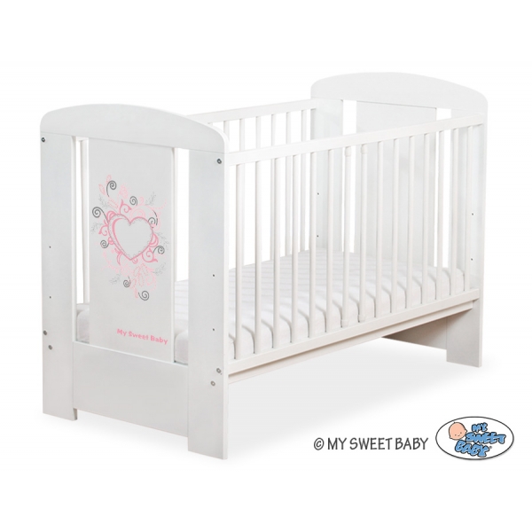 Weiß Babybett 120x60cm Chic