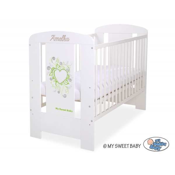 Weiß Babybett 120x60cm Chic nr 5010-07-7