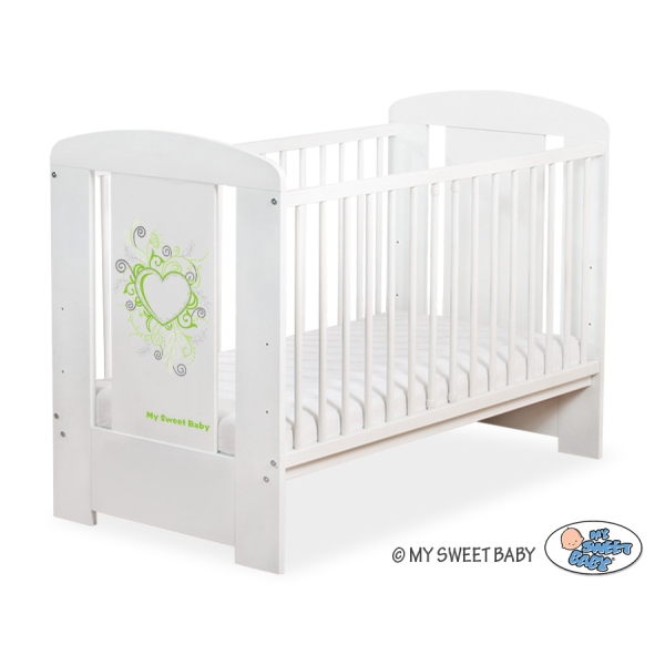 Weiß Babybett 120x60cm Chic nr 5010-07-7