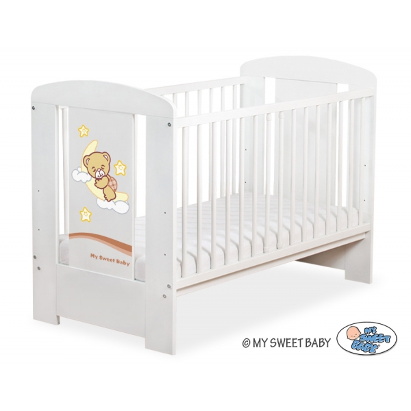Weiß Babybett 120x60cm Gute Nacht