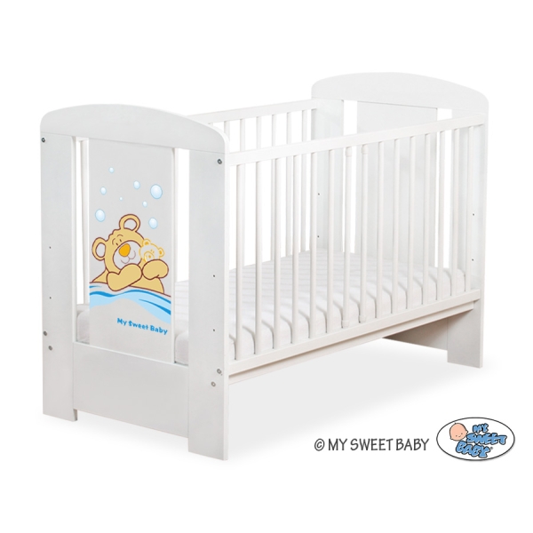 Weiß Gitterbett 120x60cm Teddy Bär Barnaba nr 5005-07-803
