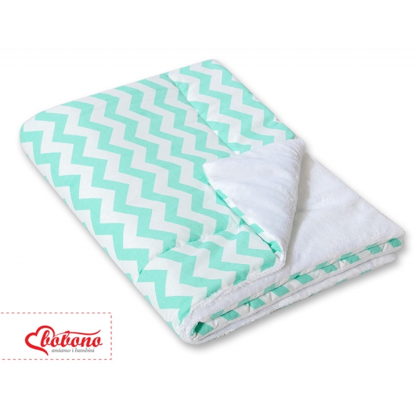 Wendedecke doppelseitig minky - Chevron minze