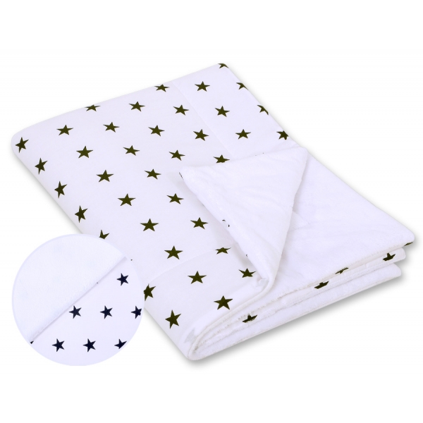 Wendedecke doppelseitig minky - Schwarze Sternchen