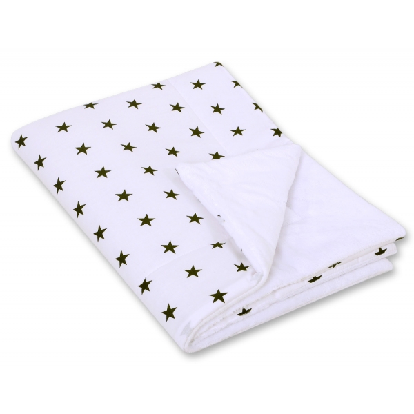 Wendedecke doppelseitig minky - Schwarze Sternchen
