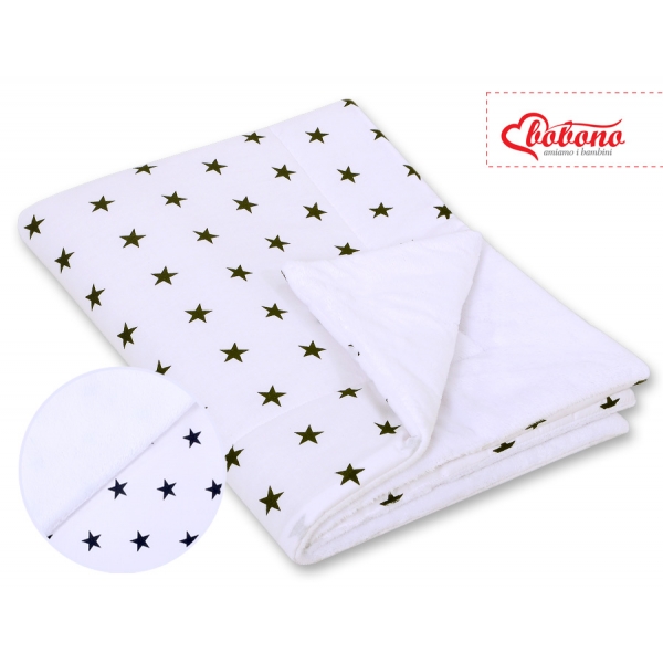 Wendedecke doppelseitig minky - Schwarze Sternchen