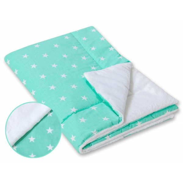Wendedecke doppelseitig minky - Sternchen minze