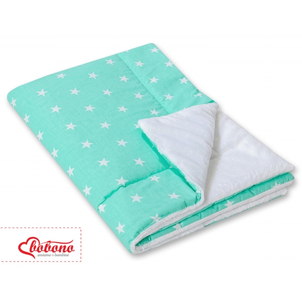 Wendedecke doppelseitig minky - Sternchen minze