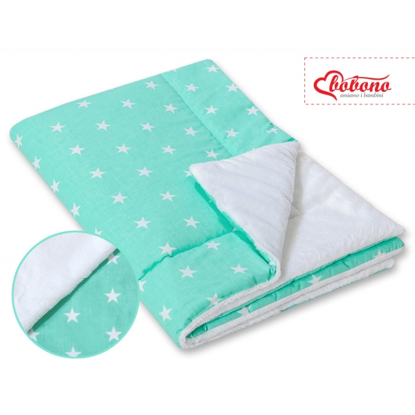 Wendedecke doppelseitig minky - Sternchen minze