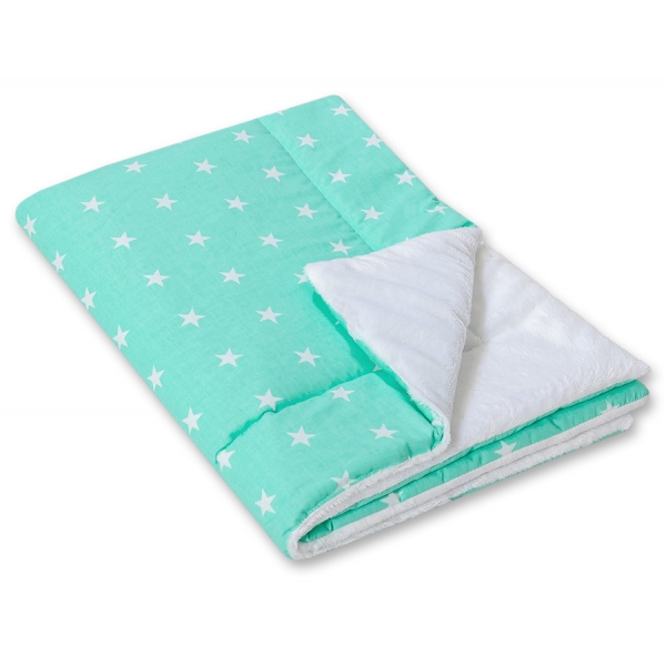 Wendedecke doppelseitig minky - Sternchen minze