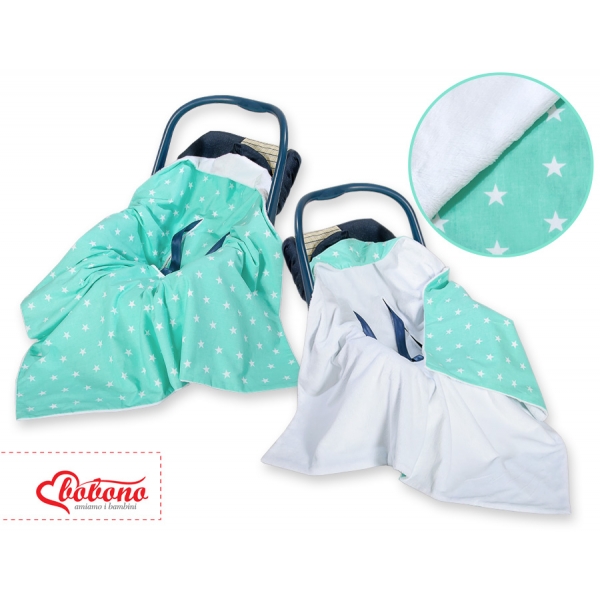 Wendedecke für Babysitz - Sternchen minze