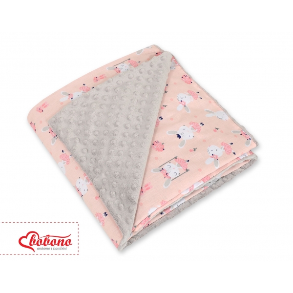 Wendedecke für Kindersitz - Ballerinen rosa/grau