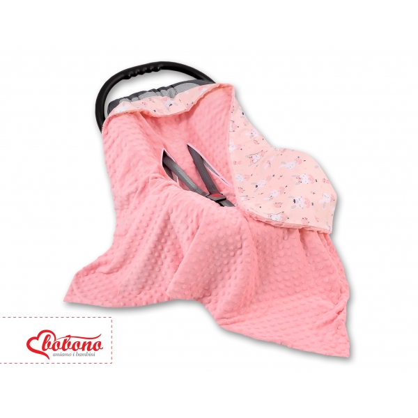 Wendedecke für Kindersitz - Einschlagdecke Ballerinen rosa-puderrosa