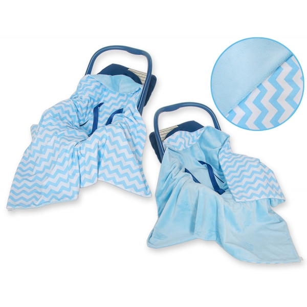 Wendedecke für Kindersitz - Chevron blau