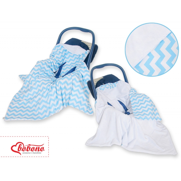 Wendedecke für Kindersitz - Chevron blau