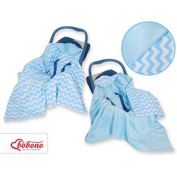 Wendedecke für Kindersitz - Chevron blau