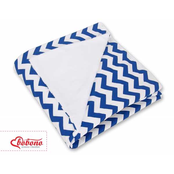 Einschlagdecke für Kindersitz - Chevron duneklblau