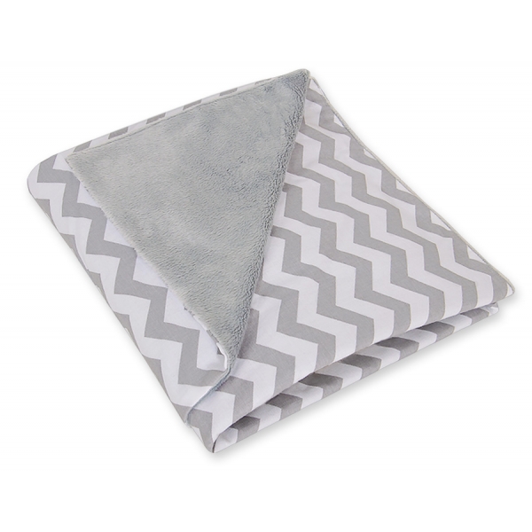 Einschlagdecke für Kindersitz - Chevron grau