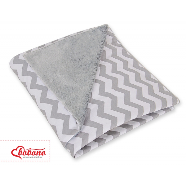 Einschlagdecke für Kindersitz - Chevron grau