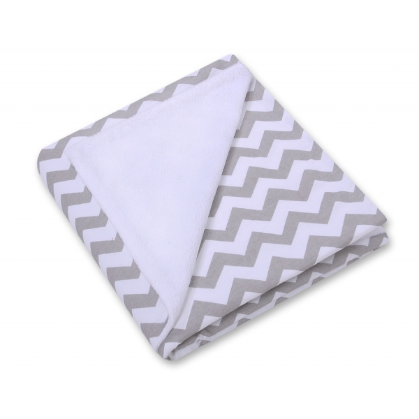 Einschlagdecke für Kindersitz - Chevron grau