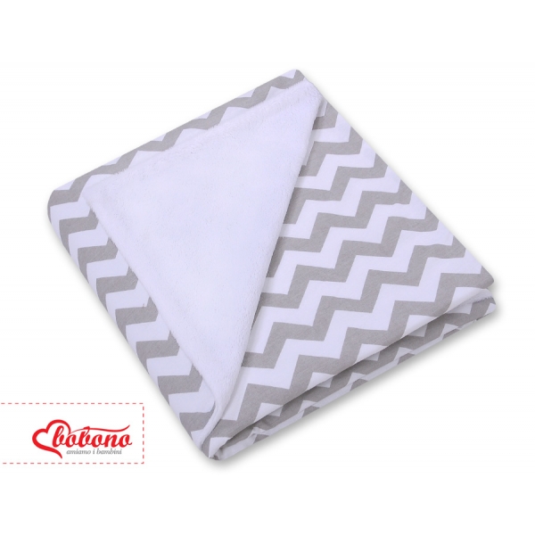 Einschlagdecke für Kindersitz - Chevron grau