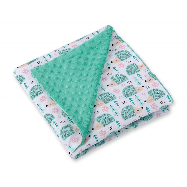 Wendedecke für Kindersitz - Igel mint