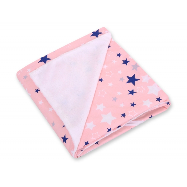 Wendedecke für Kindersitz - rosa-blaue Sternen