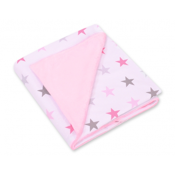 Wendedecke für Kindersitz - Rosa-graue Sternen