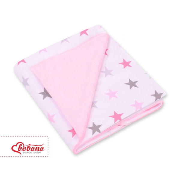 Wendedecke für Kindersitz - Rosa-graue Sternen