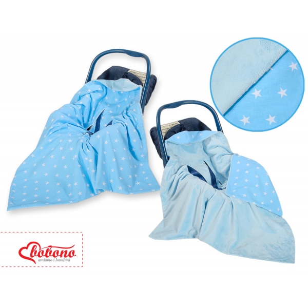 Einschlagdecke für Kindersitz - Sternchen blue