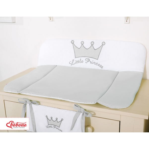 Wickelauflage auf Wickeltisch - Little Prince/Princess grau