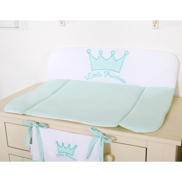 Wickelauflage auf Wickeltisch - Little Prince/Princess minze