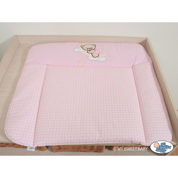 Wickelauflage auf Wickeltisch rosa - Gute Nacht