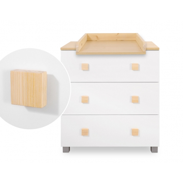 Wickelkommode  Leonardo Weiß und Naturholz 6030-07