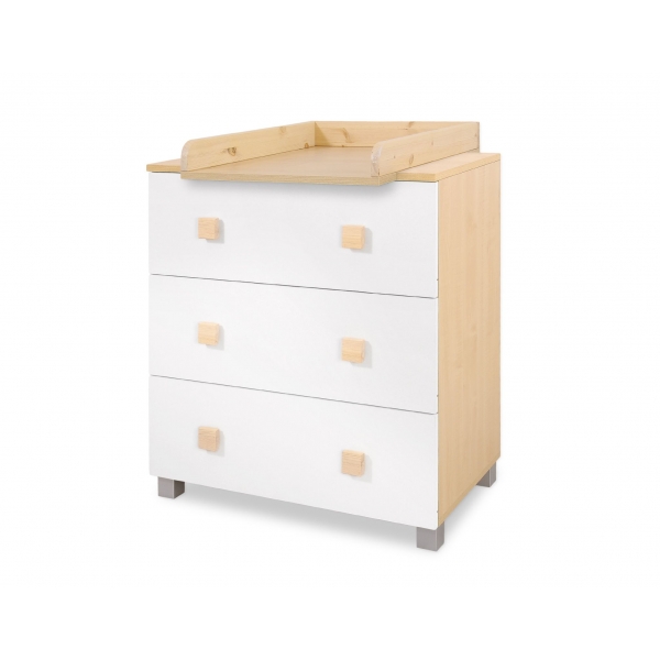 Wickelkommode  Leonardo Weiß und Naturholz 6030-07