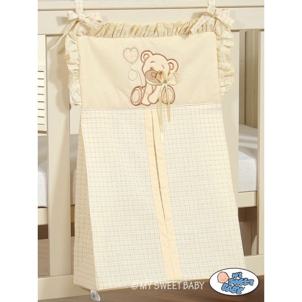 Windelntasche - Bär mit Schleife pfirsich