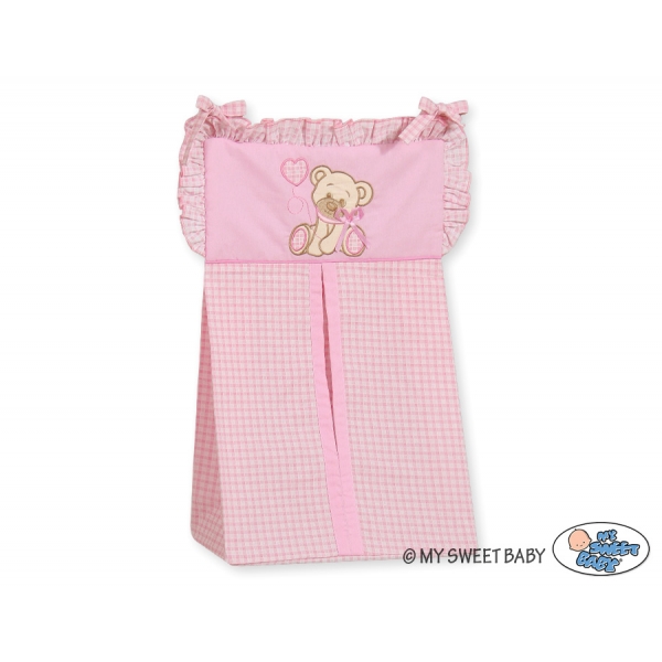 Windelntasche - Bär mit Schleife rosa