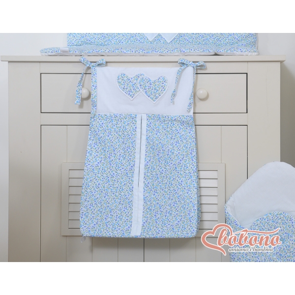 Windelntasche - Hängende Herzen blaue Blümchen