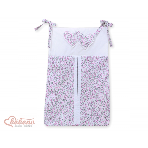 Windelntasche - Hängende Herzen rosa Blümchen