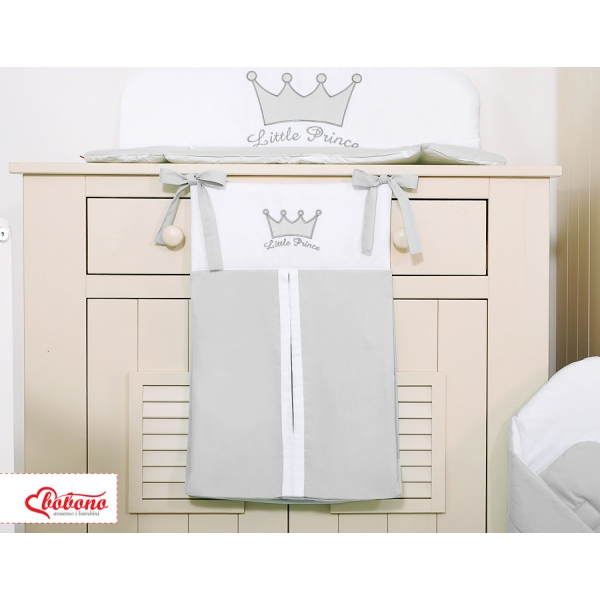 Windelntasche - Little Prince/Princess grau