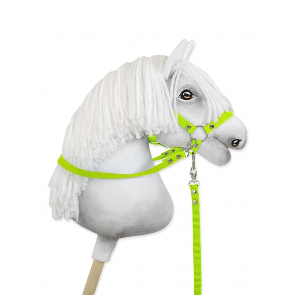 Zügel für Hobby Horse aus Gurtband neon grün