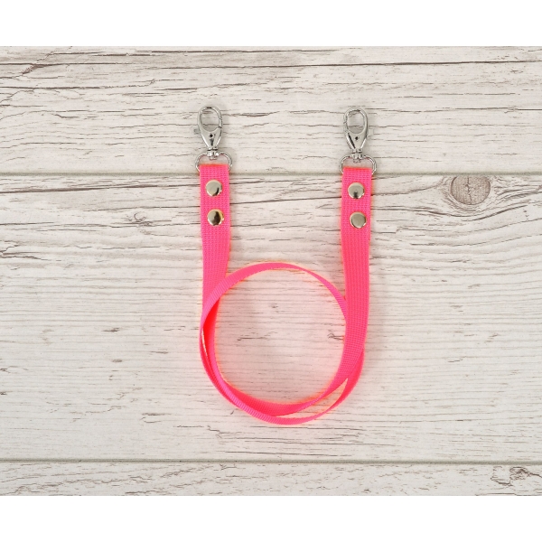Zügel für Hobby Horse aus Gurtband neon pink